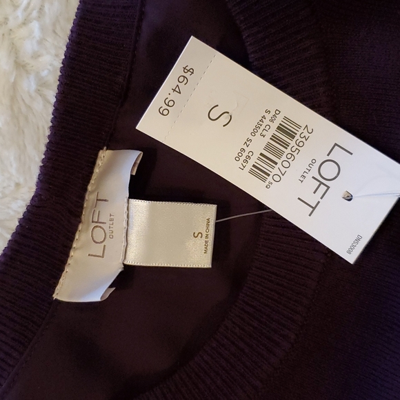 NWT LOFT layered look back bow sweater - Picture 5 of 6